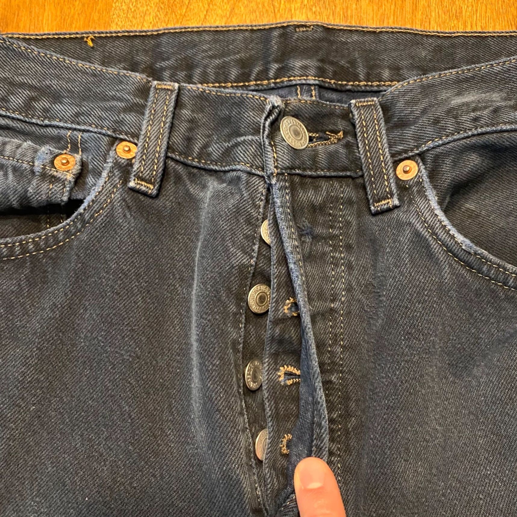 Levi's VTG Levi's 501 Jeans Mens 30x32 Blue Dark Wash Button Fly Denim Pants USA Made Size US 30 / EU 46 - 2 Thumbnail