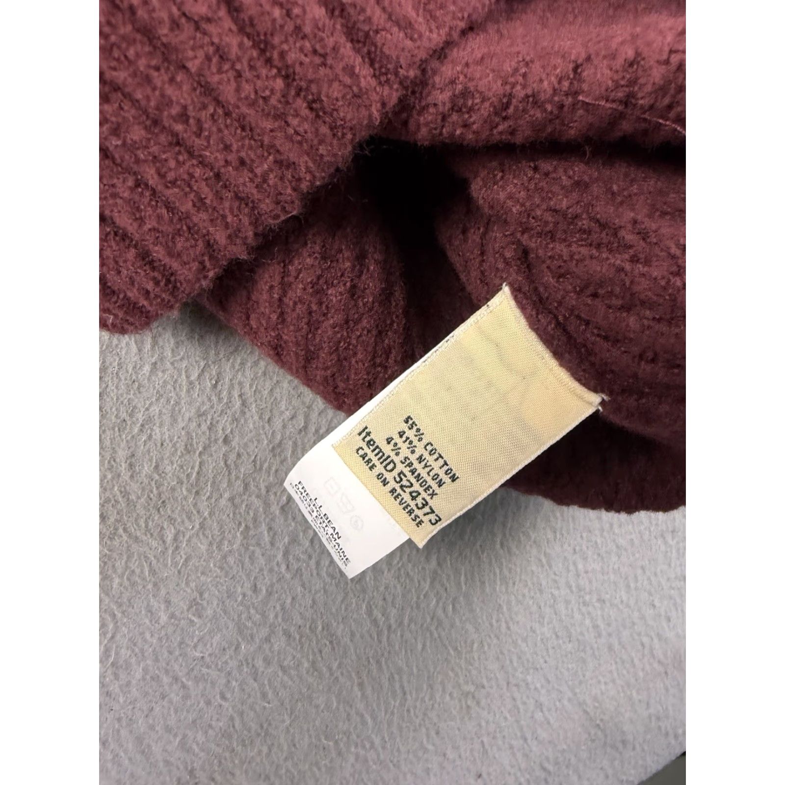 Vintage LL Bean Sweater Women’s XL Wind Red Supersoft Waffle Crewneck Knit Cotton Pullover Long Sleeve Logo Classic Size XL / US 12-14 / IT 48-50 - 6 Thumbnail