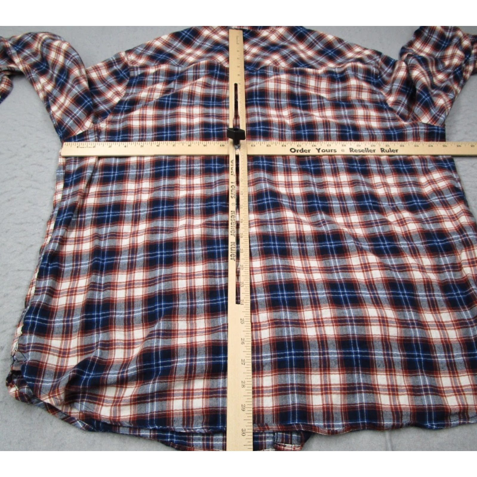 Lucky Brand Lucky Brand Shirt Mens 2XL Blue Plaid Button-Up Twill Pearl Snaps Yoke Pocket Western Casual Work Mens 2XL Blue Size US XXL / EU 58 / 5 - 6 Thumbnail