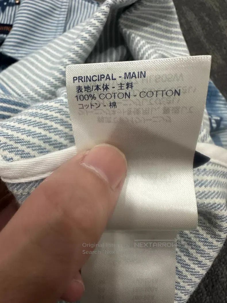 Louis Vuitton Louis Vuitton Blue and White Stripe Long Sleeve Shirt Size US L / EU 52-54 / 3 - 6 Thumbnail