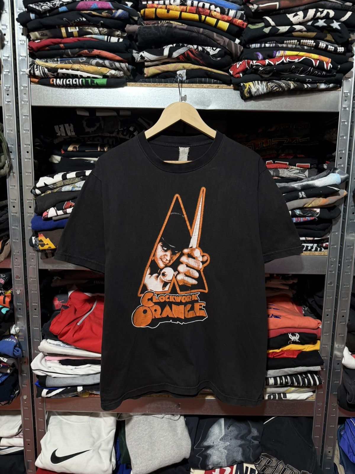 Vintage Vintage 90’s Y2K Clockwork Orange Dead Face Horror T-Shirt Size US XL / EU 56 / 4 - 1 Thumbnail