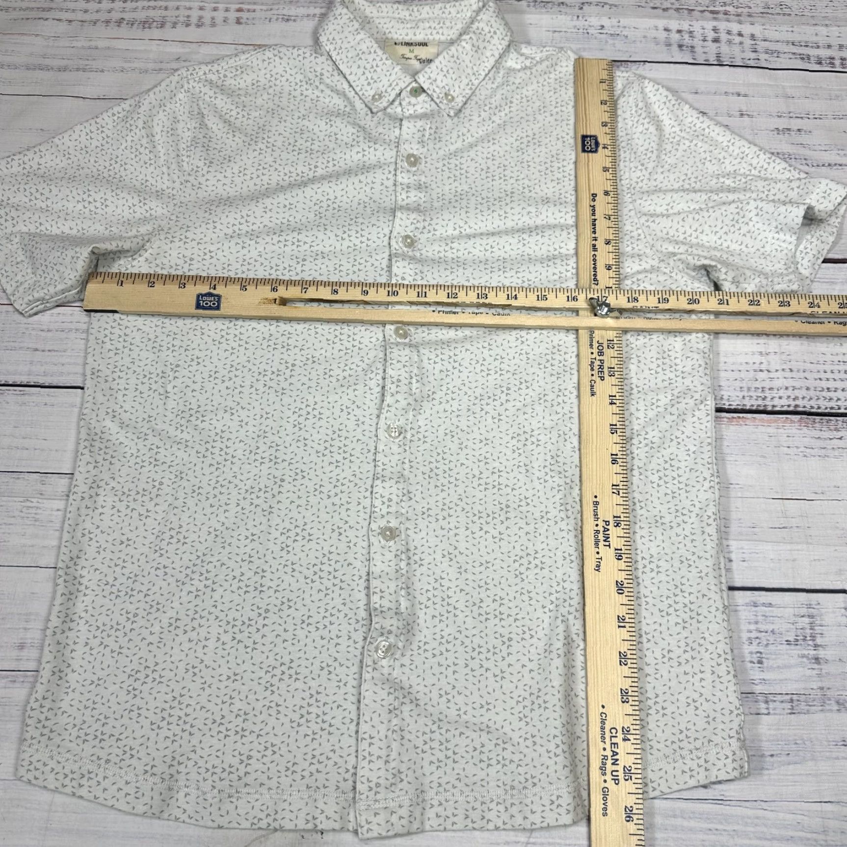 Vintage Linksoul Women's Greenish Gray Shirt Short Sleeve Button Up Cotton Blend Sz M Size M / US 6-8 / IT 42-44 - 2 Thumbnail