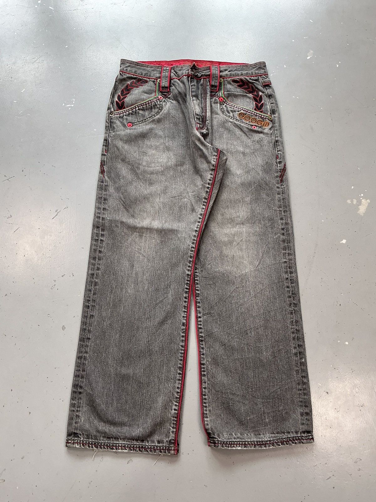Coogi × Vintage Vintage faded Coogi crazy patterns embroidered denim pant Size US 34 / EU 50 - 2 Thumbnail