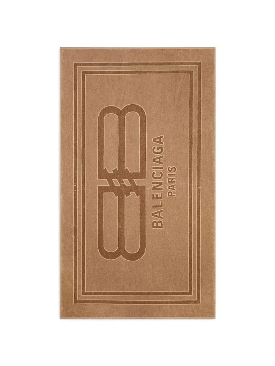 Balenciaga o1mt1gz1024 Size: OS / BB Paris Icon Towel in Beige Size ONE SIZE - 2 Thumbnail