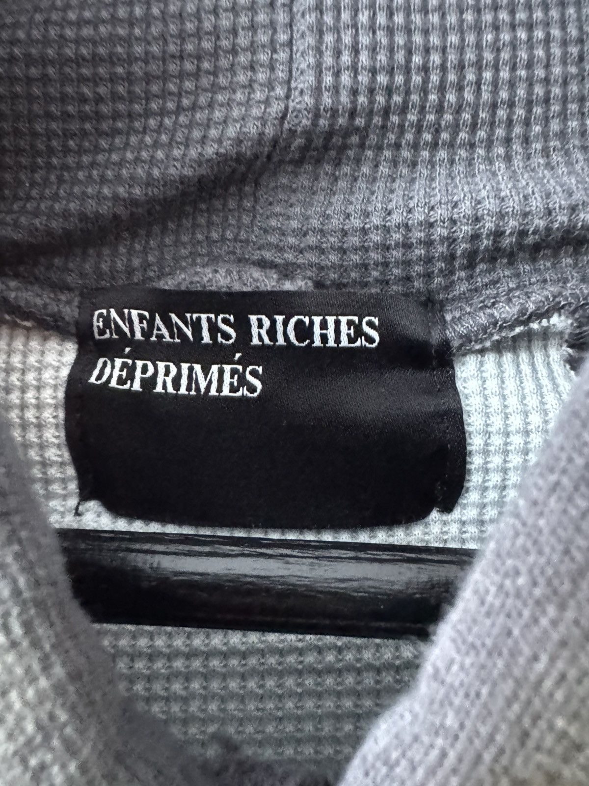 Enfants Riches Deprimes ENFANTS RICHES DEPRIMES DISTRESSED THERMAL LINED HOODIE Size US M / EU 48-50 / 2 - 9 Thumbnail