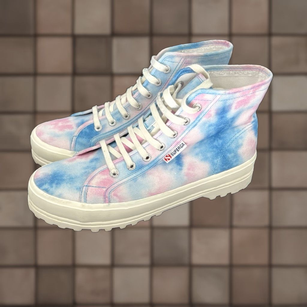 Superga Superga 2341 Alpina PrintSneaker Women High Top Casual Sneakers Tie Dye Multicolor 80s Hipster Beach Bohemian Athleisure Cushioned Womens 10 Size ONE SIZE - 1 Thumbnail