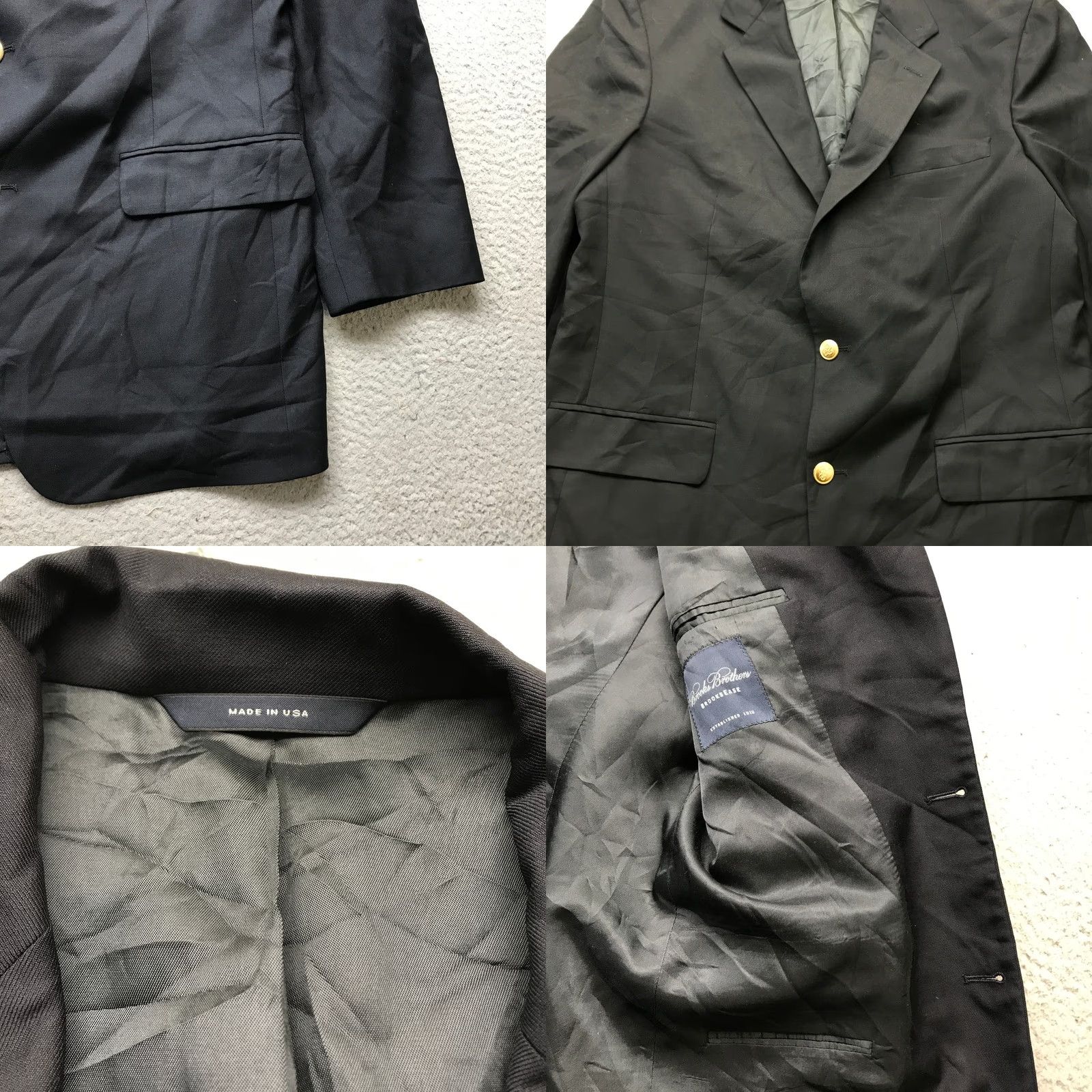 Brooks Brothers Brooks Brothers Brooksease Blazer Coat Mens L 42L Button Coat Blazer Navy Solid Pockets Wool? Polyester Blazer Mens Regular Fall Winter Jacket Size 42R - 8 Thumbnail