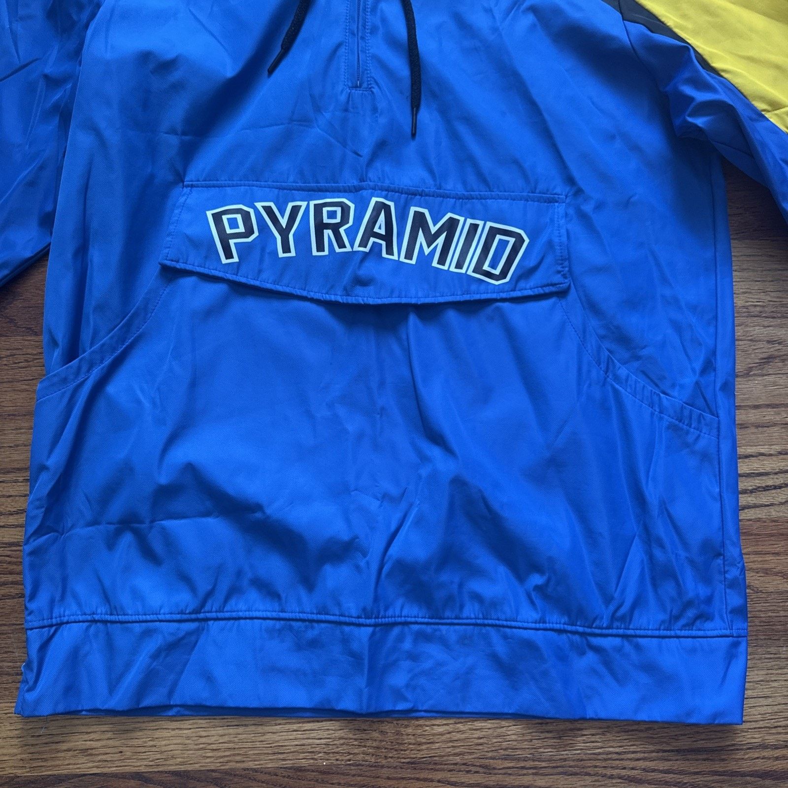 Black Pyramid Black Pyramid Jacket. Blue and Yellow. Windbreaker with hood Size US XL / EU 56 / 4 - 2 Thumbnail