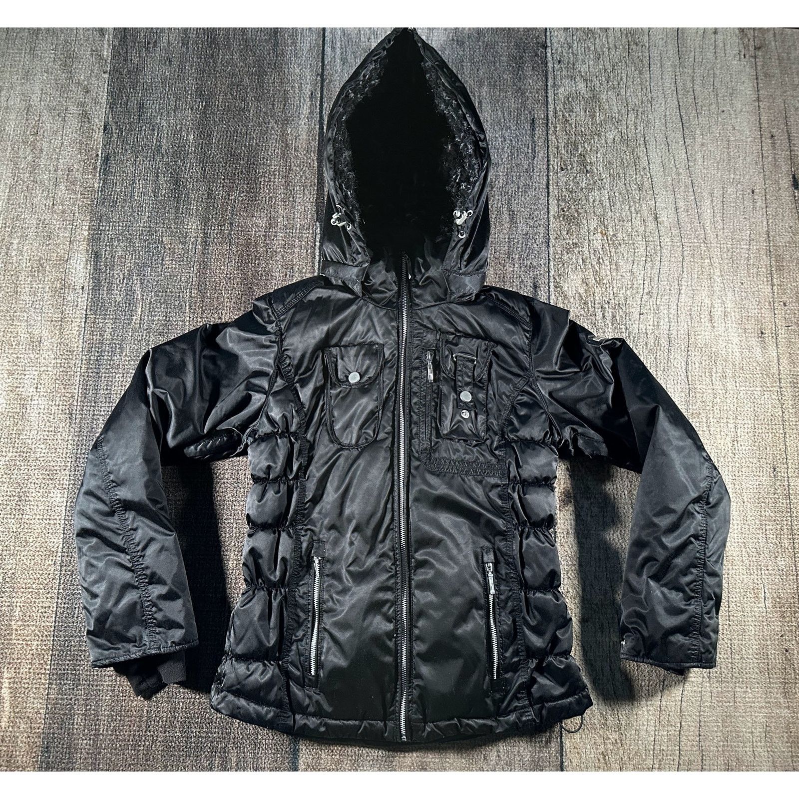 Obermeyer Obermeyer Leighton Black Jacket Size 10 cheetah print Size L / US 10 / IT 46 - 1 Thumbnail