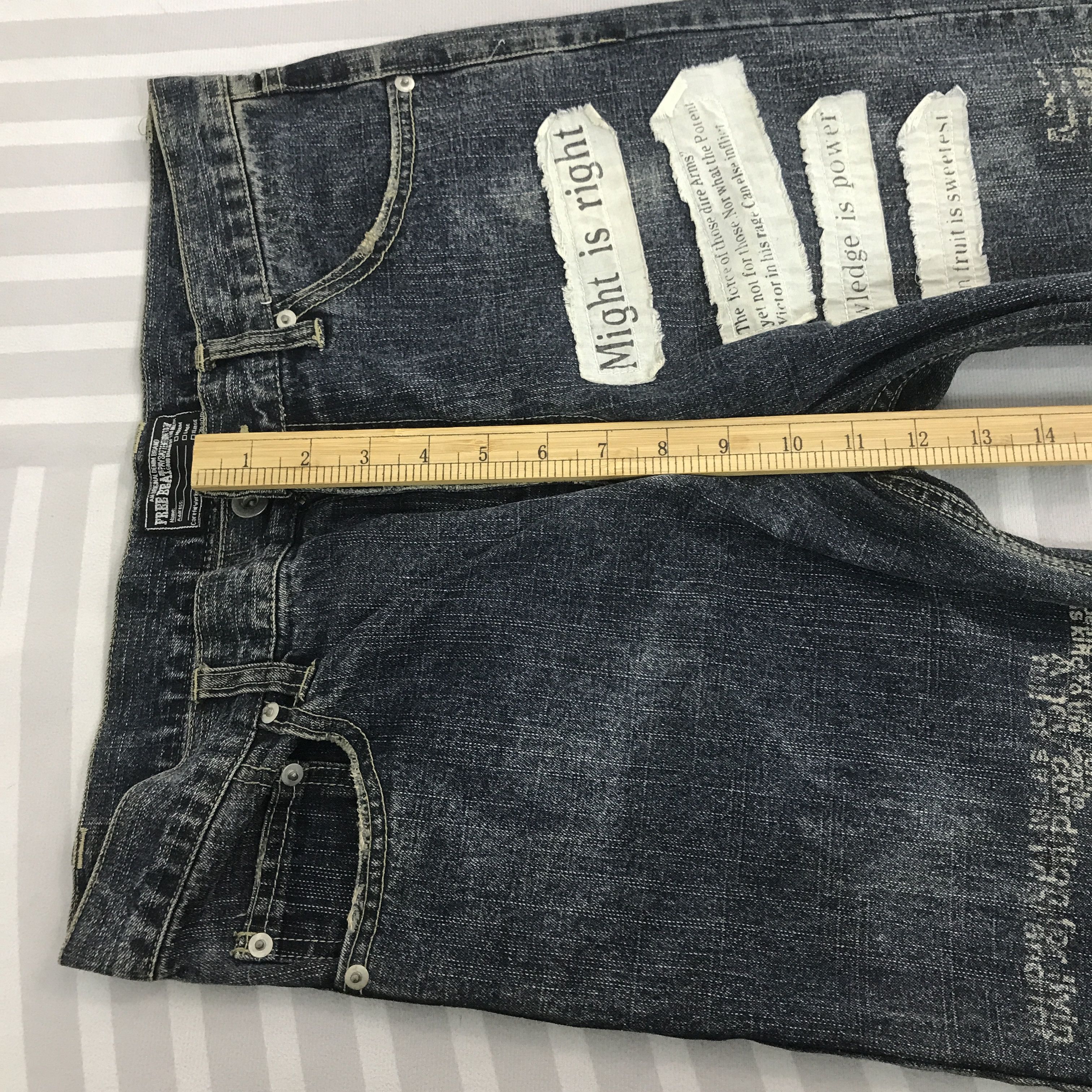 Japanese Brand Gothic style design Free Beat japan Denim pants K54B14 Size US 32 / EU 48 - 8 Thumbnail