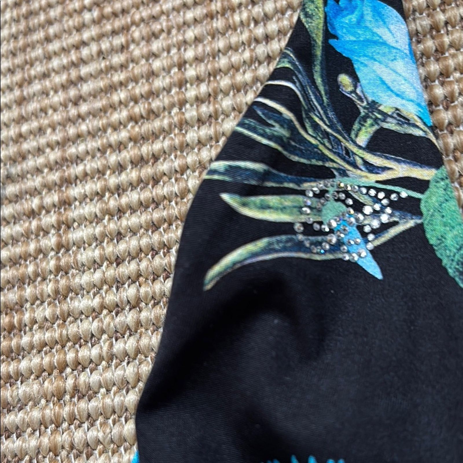 Blumarine NWT Blumarine Black and Blue One Piece Swimsuit Floral L Size ONE SIZE - 6 Thumbnail