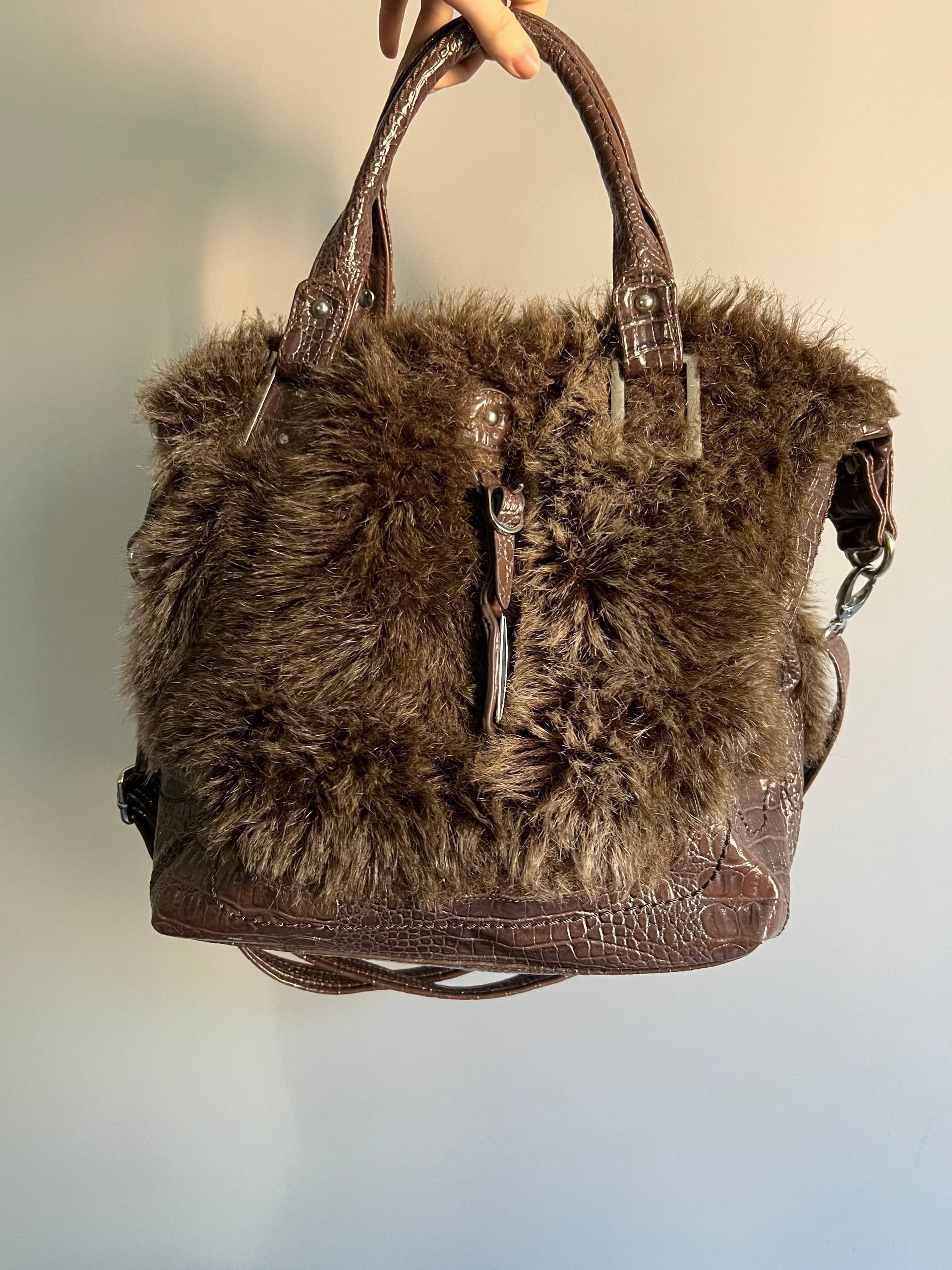 Vintage Vintage Fur Faux Shoulder Bag Y2K Avant Garde style Size ONE SIZE - 5 Thumbnail