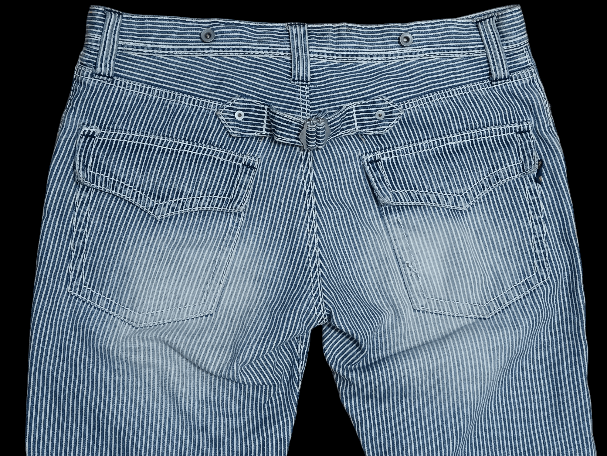 If Six Was Nine × Japanese Brand PURPLE & YELLOW SEASONED HICKORY JEANS Size US 36 / EU 52 - 8 Thumbnail
