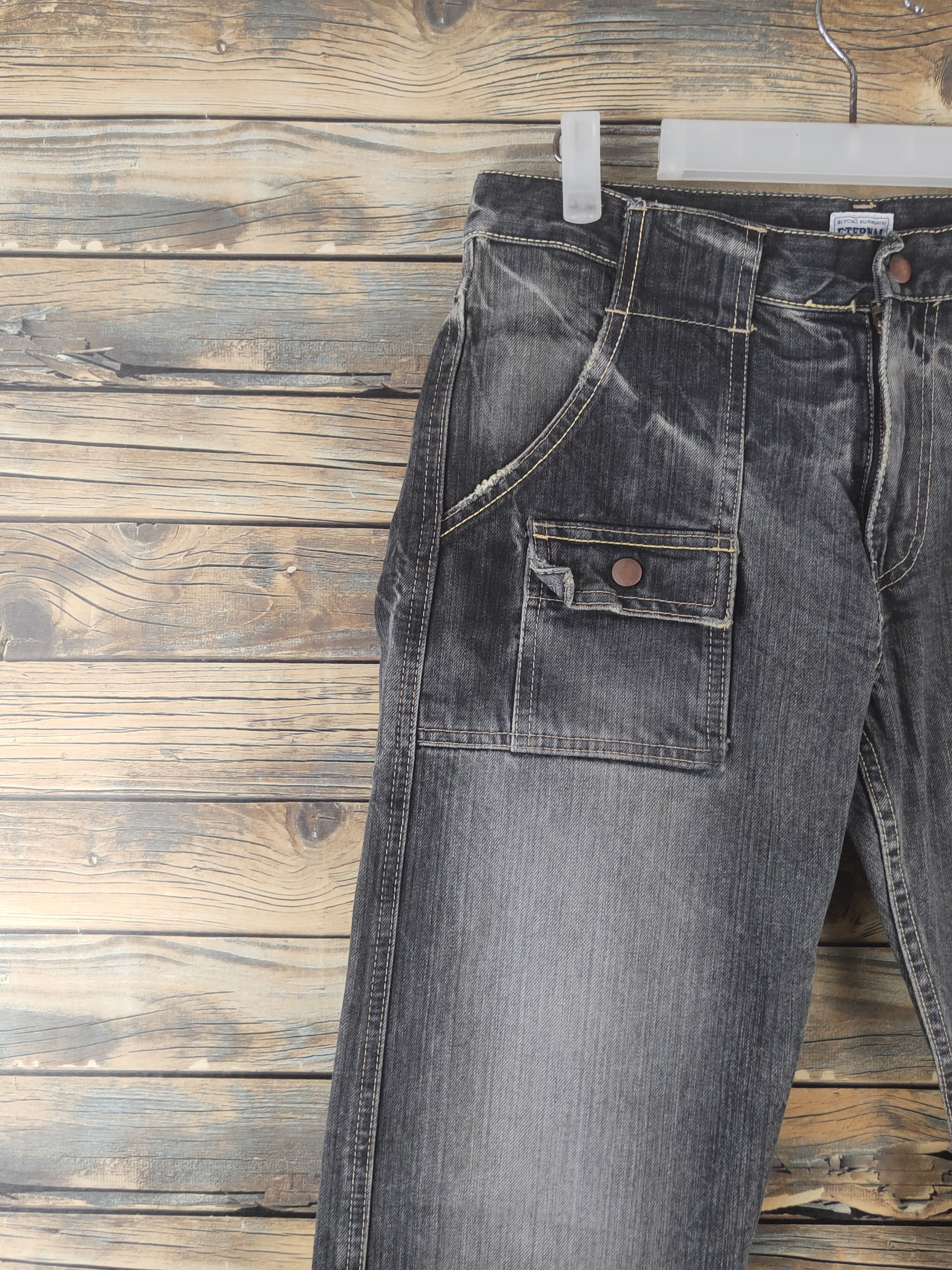 Eternal DL Eternal Black Distressed Ripped Jeans #1930 Size US 33 - 3 Thumbnail