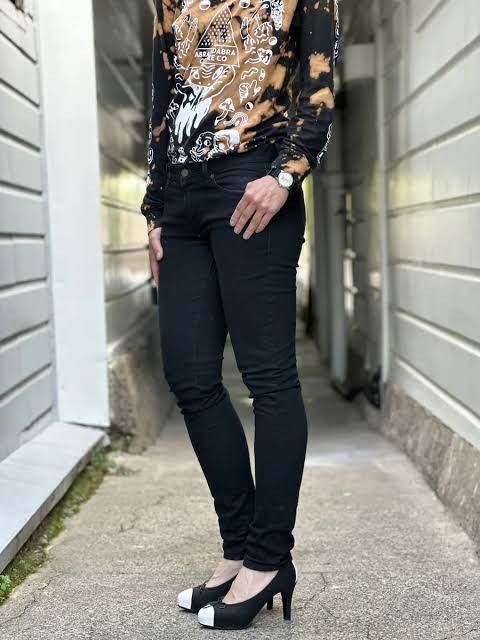 image of Hedi Slimane x Saint Laurent Paris D01 Pants in Black, Women's (Size 28)