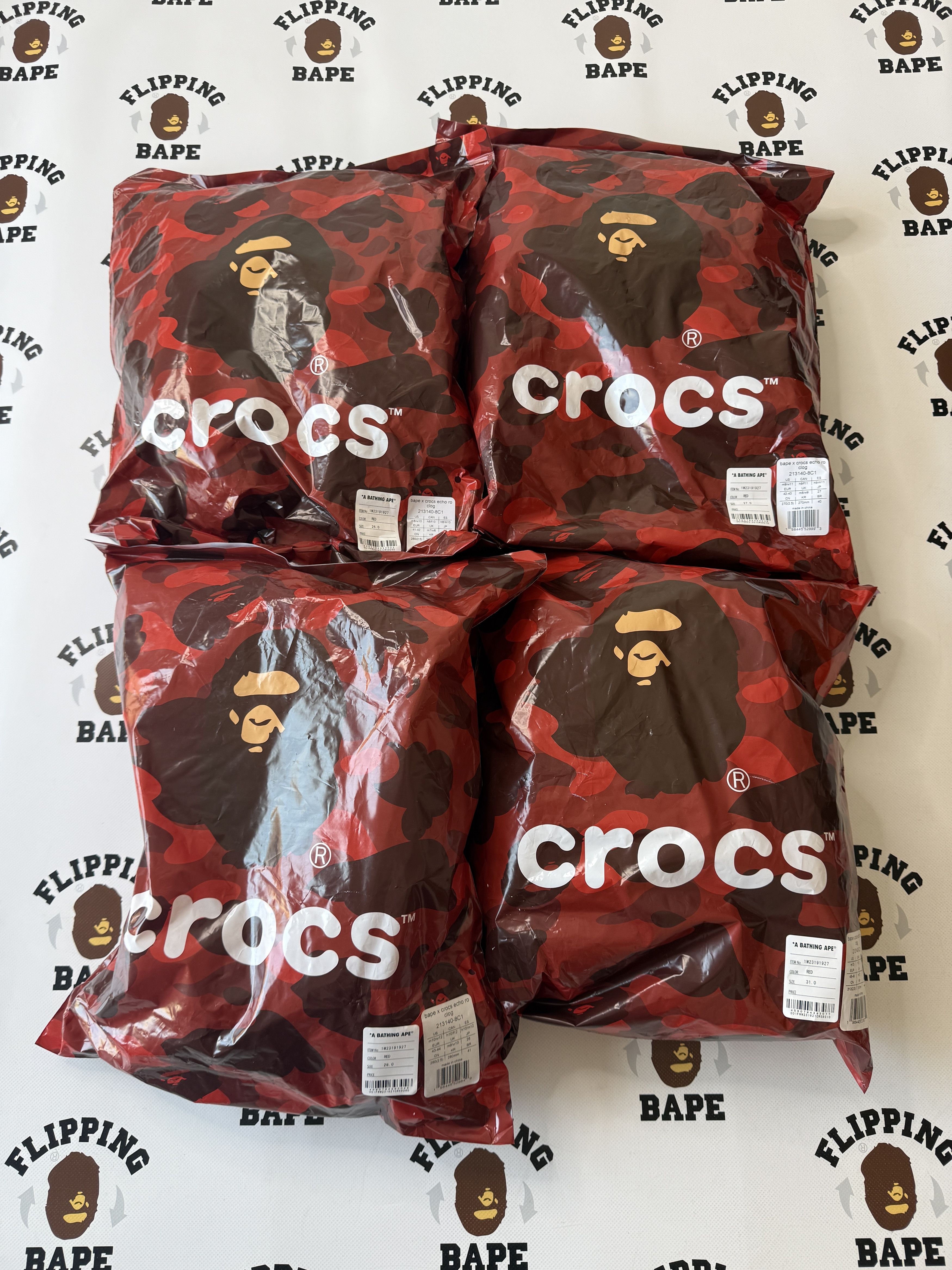 Bape × Crocs BAPE X CROCS ECHO RED Size US 13 / EU 46 - 15 Thumbnail