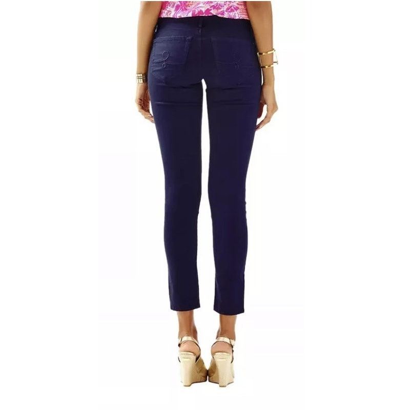 Lilly Pulitzer Lilly Pulitzer Navy Blue Jeans | Size 00 Size 24" / US 00 / IT 34 - 6 Thumbnail