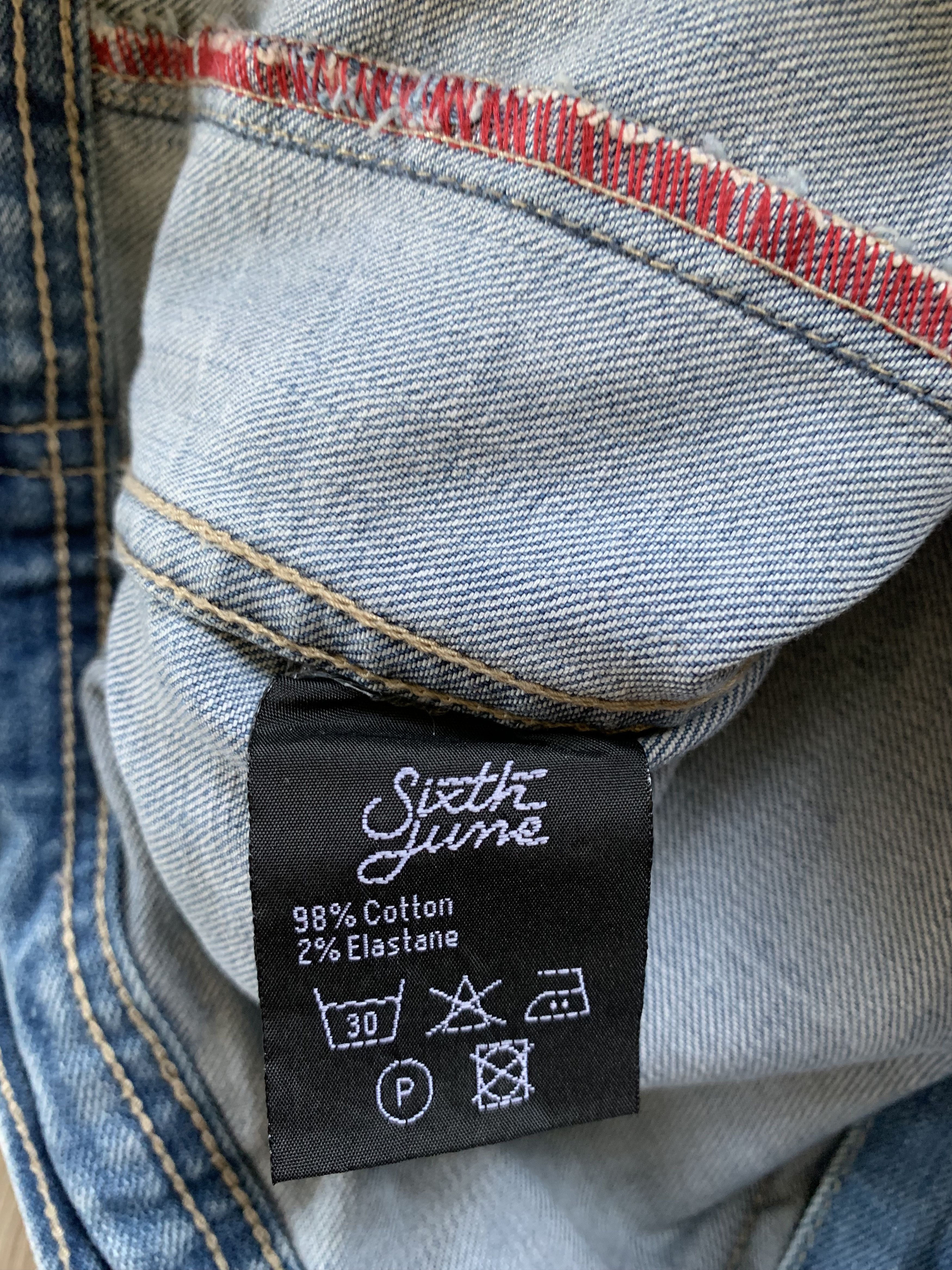 Sixth June Paris × Vintage Sixth June Printed Americam Flag Denim Jacket Size US S / EU 44-46 / 1 - 7 Thumbnail