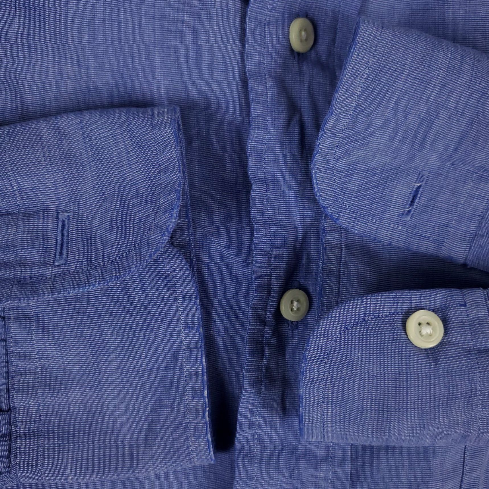 Brooks Brothers Brooks Brothers Shirt Mens 15.5 Blue Dress Button Up Long Sleeve Cotton Woven Non-Iron Pockets Classic Modern Size 40R - 4 Thumbnail