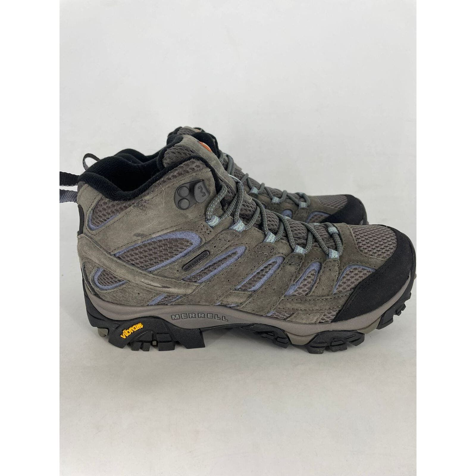 image of Merrell Womens Moab 2 Mid Waterproof Hiking Shoes Gray Size 9 in Grey