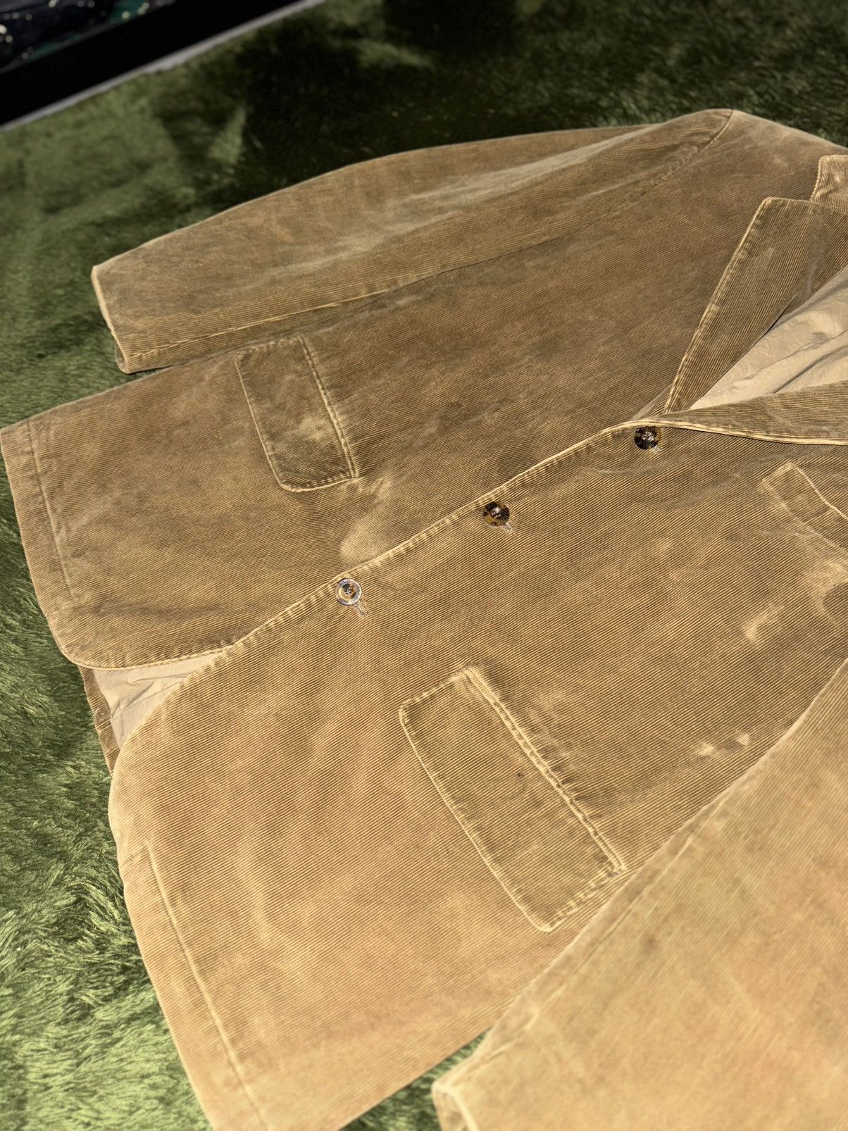 Faconnable Faconnable Japan Elbow-Patch Corduroy Blazer Size 44R - 5 Thumbnail