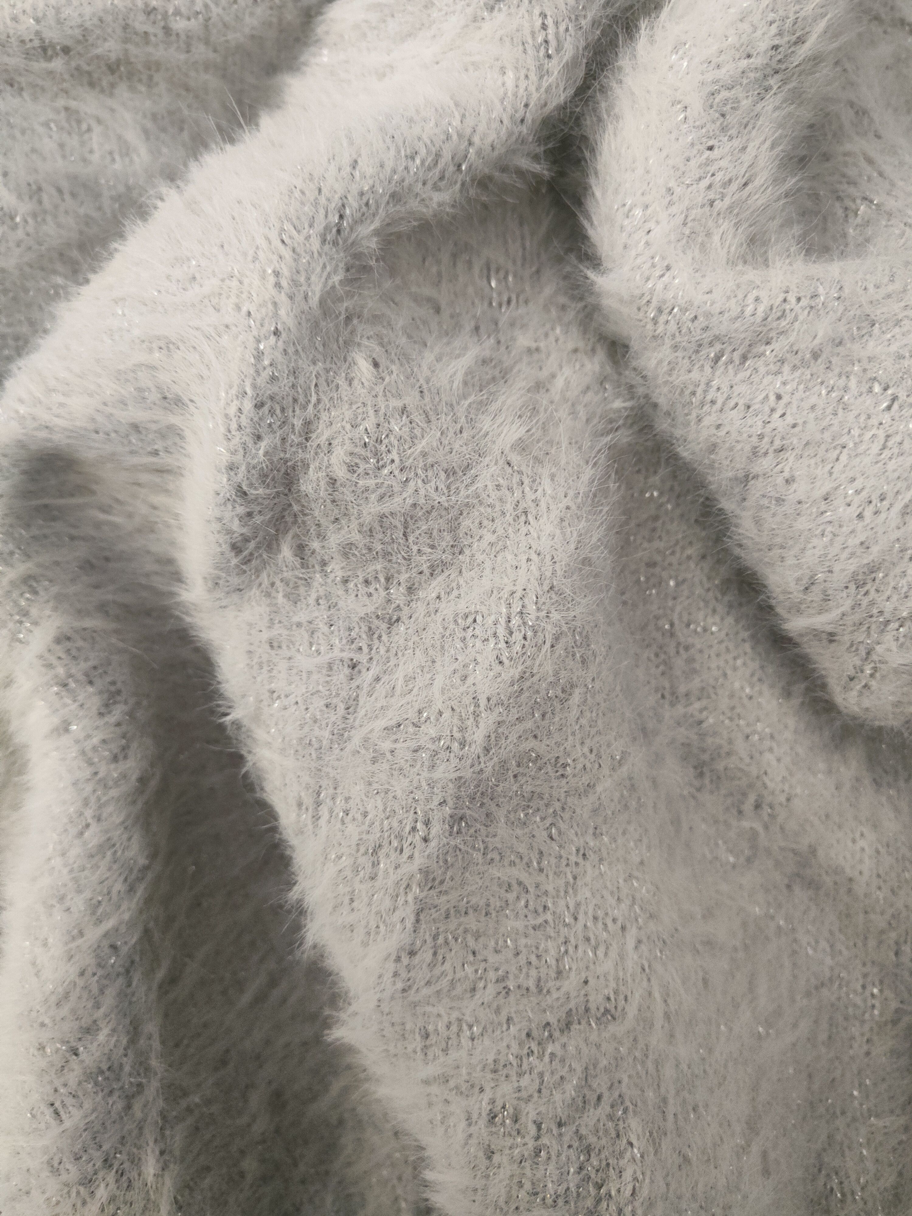Japanese Brand DL Laisse Passe Gray Fur Mohair Knitwear #46-981 Size XS / US 0-2 / IT 36-38 - 12 Thumbnail