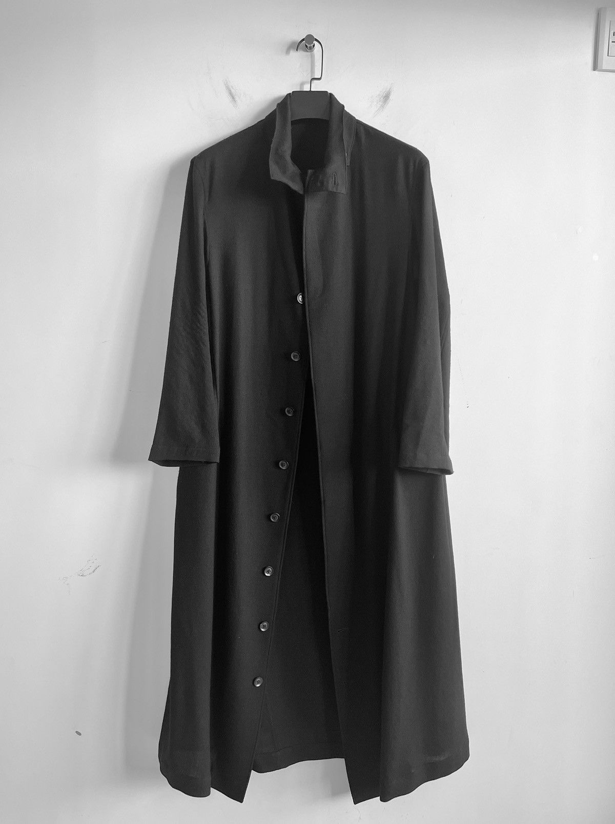 Yohji Yamamoto Yohji Yamamoto Pour Homme W/Viyella Collared Tab Coat Dress Size US S / EU 44-46 / 1 - 3 Thumbnail