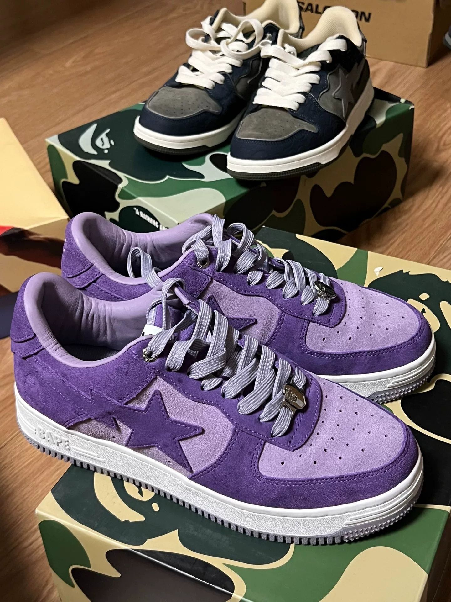 Bape BAPE A Bathing Ape STA Low Top Sneakers Size US 8 / EU 41 - 1 Thumbnail