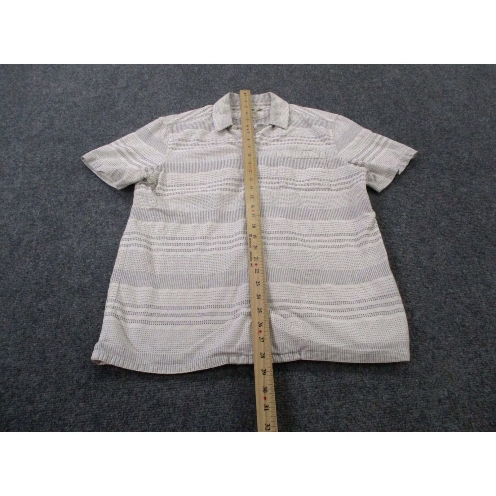 Flint And Tinder Flint and Tinder Shirt Men M White Striped Classic Button-Up Casual Golf Skinny? Size US M / EU 48-50 / 2 - 3 Thumbnail