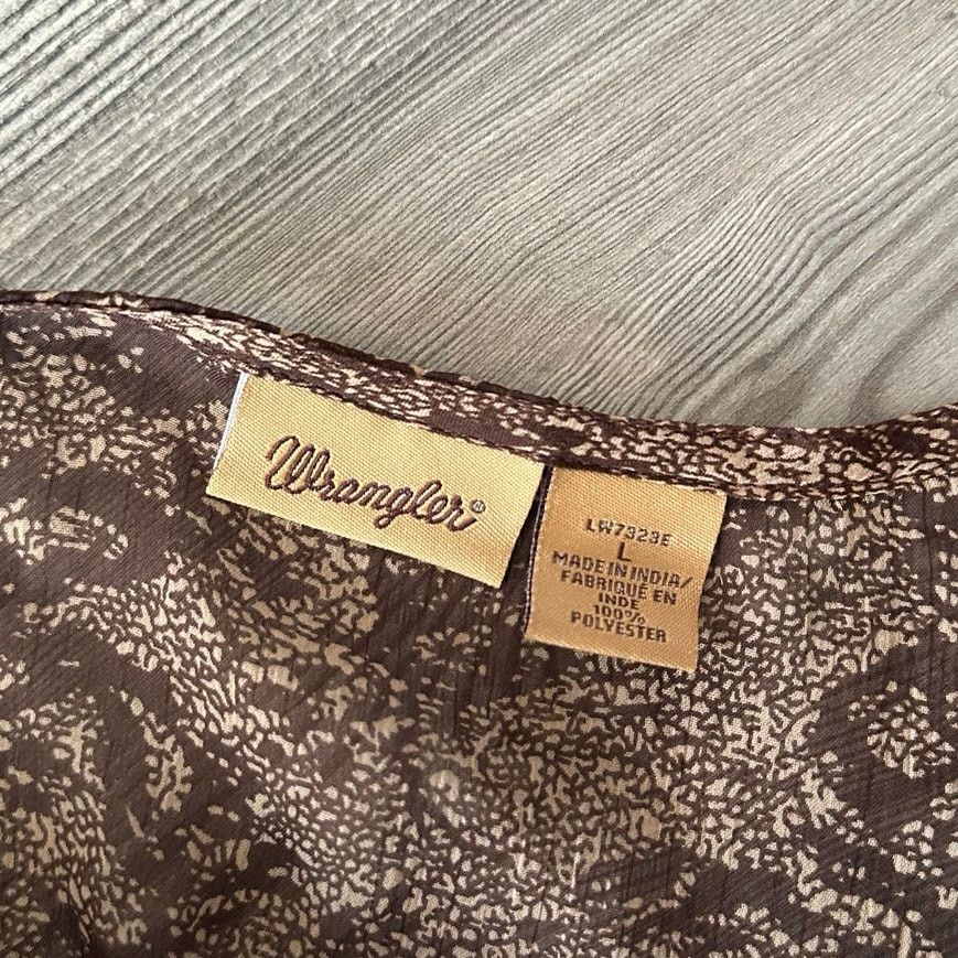 Wrangler wrangler sheer swimsuit cover short sleeve blouse paisley Size L / US 10 / IT 46 - 4 Thumbnail