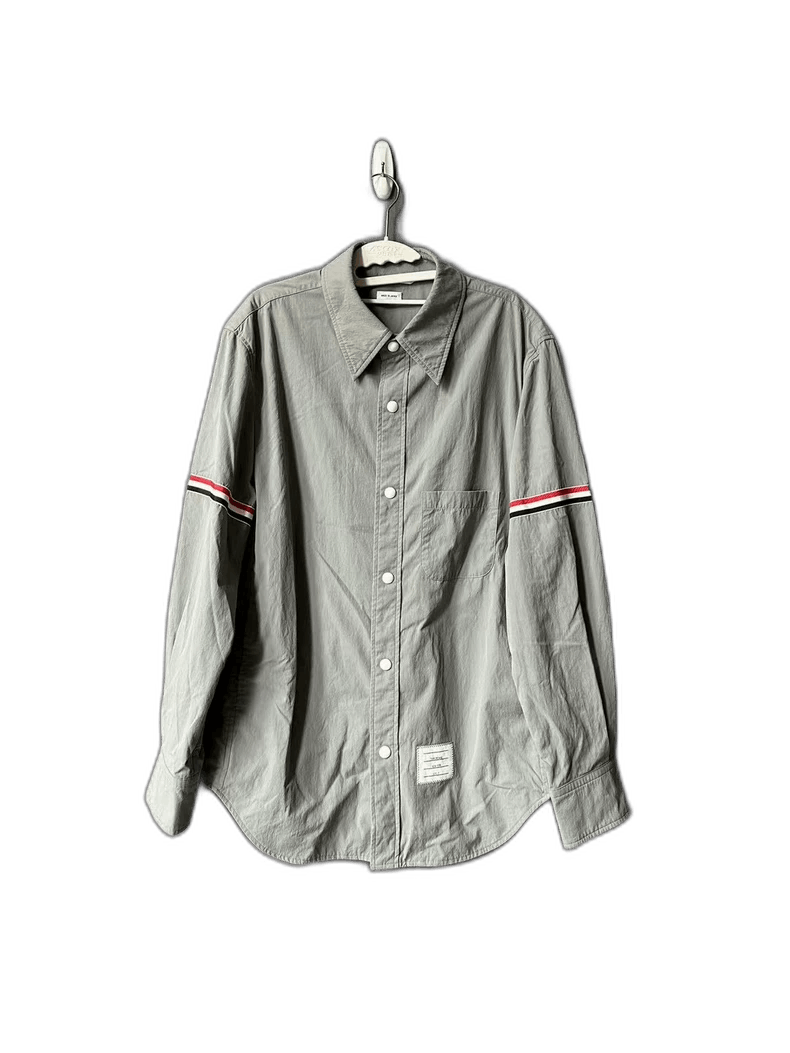 Thom Browne Thom Browne Gray Double Sleeve Shirt Jacket Size US M / EU 48-50 / 2 - 1 Thumbnail