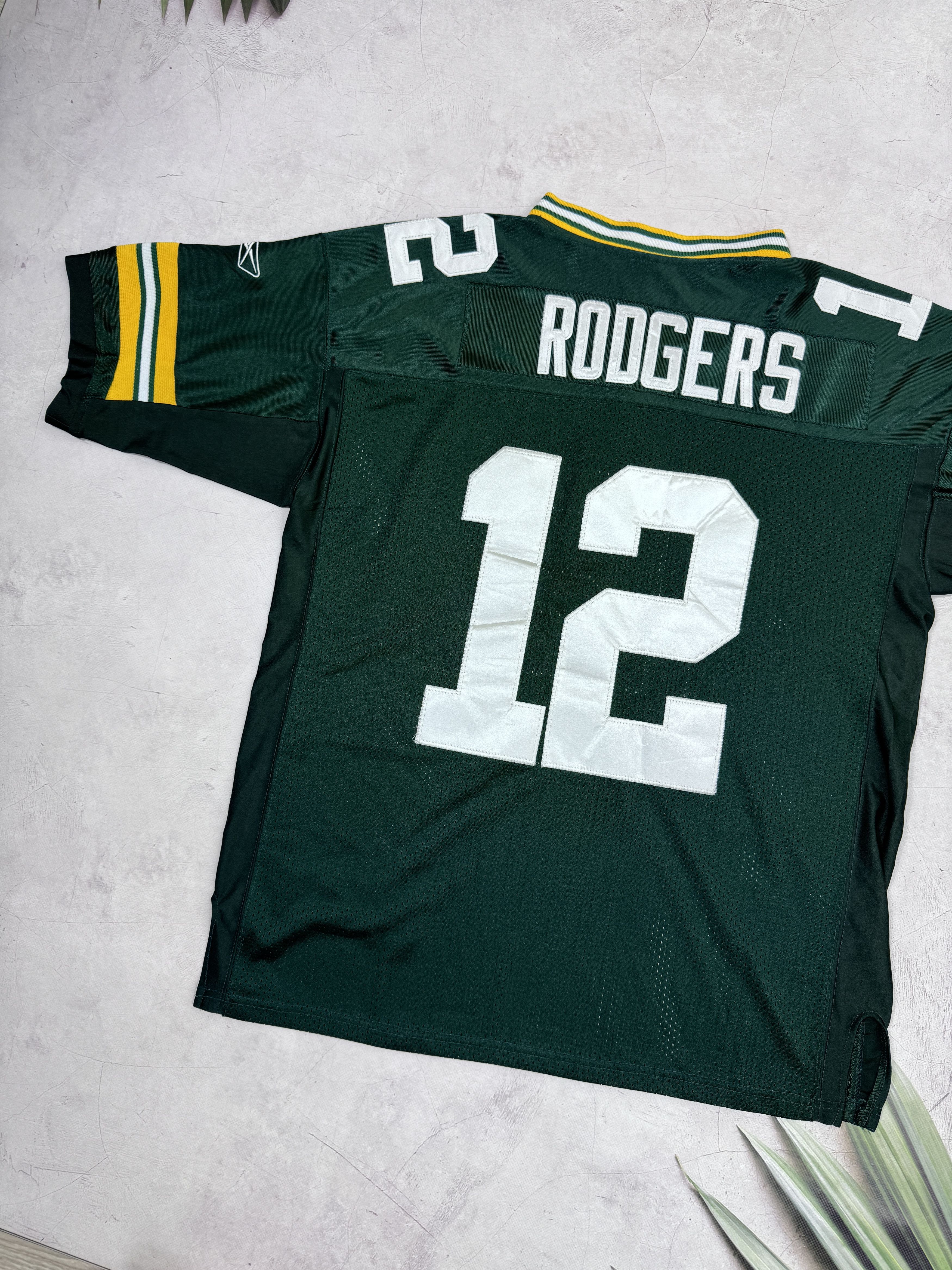 NFL × Reebok × Vintage Y2K Green Bay Packers NFL Jersey #12 RODGERS by Reebok Size US L / EU 52-54 / 3 - 11 Thumbnail