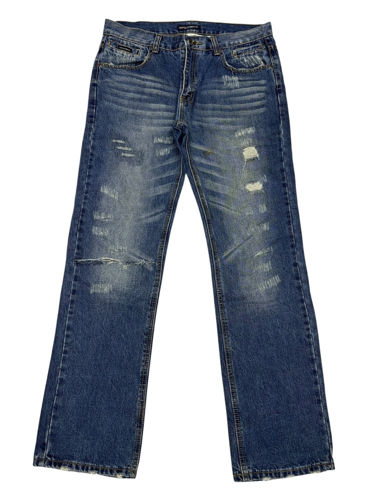 Dolce & Gabbana Dolce & Gabbana 🇮🇹 Distressed ZigZag Denim Jeans Rare Size US 36 / EU 52 - 7 Thumbnail