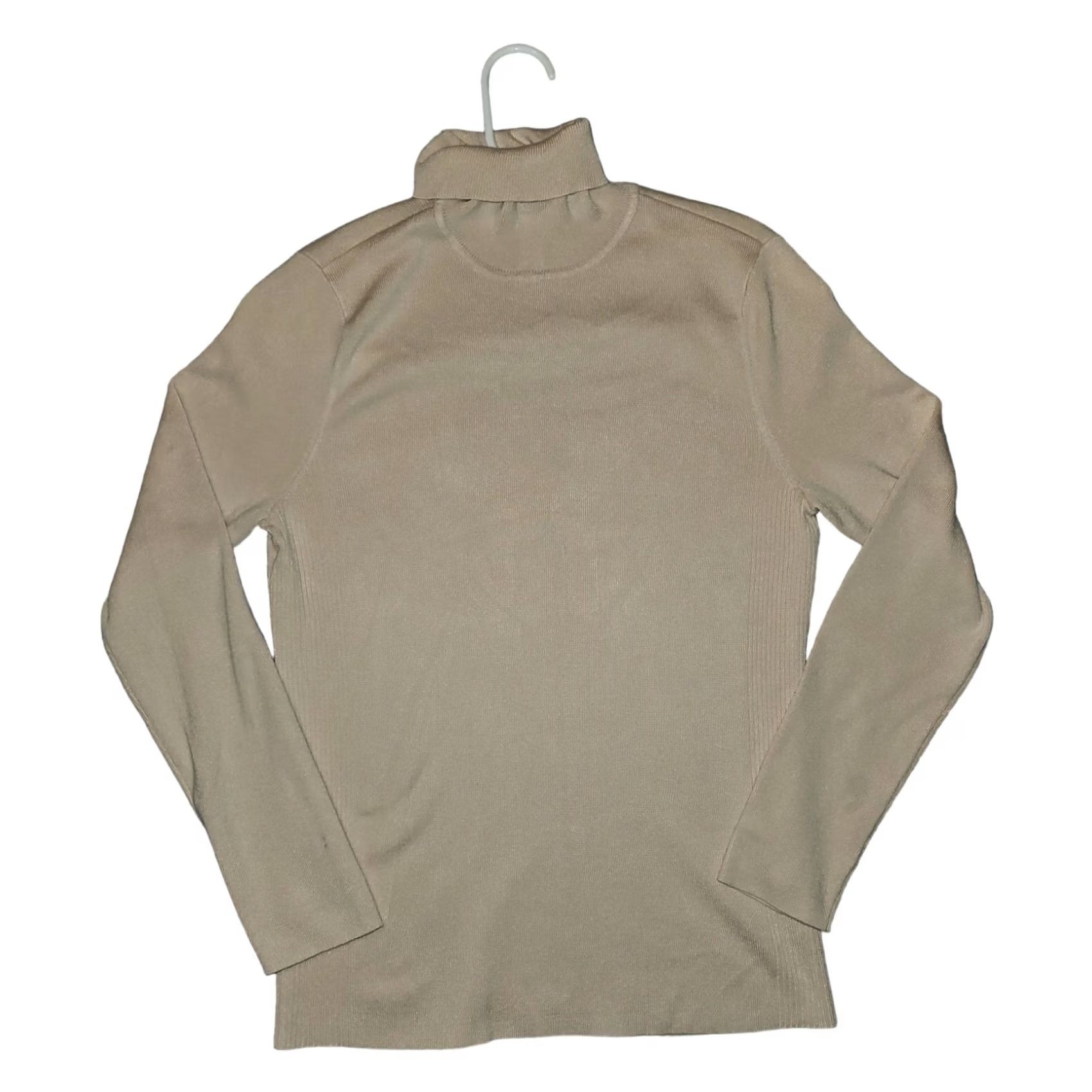Vintage Chico's Pullover Sweater Beige Turtleneck Long Sleeve Lightweight Classic, Preppy, Teacher Womens Size 1 Regular Size XS / US 0-2 / IT 36-38 - 5 Thumbnail