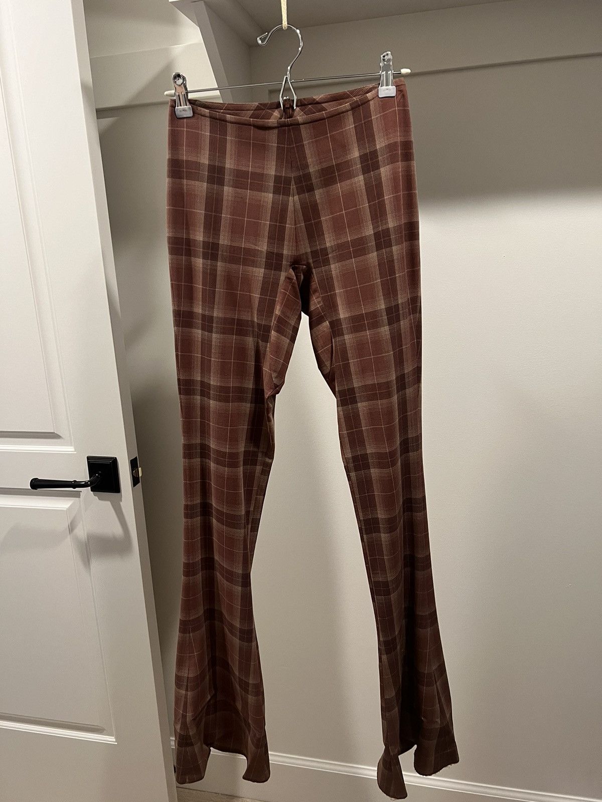 KNWLS KNWLS SS22 DRD Sienna Plaid Wool Trousers Size 26" / US 2 / IT 38 - 1 Thumbnail