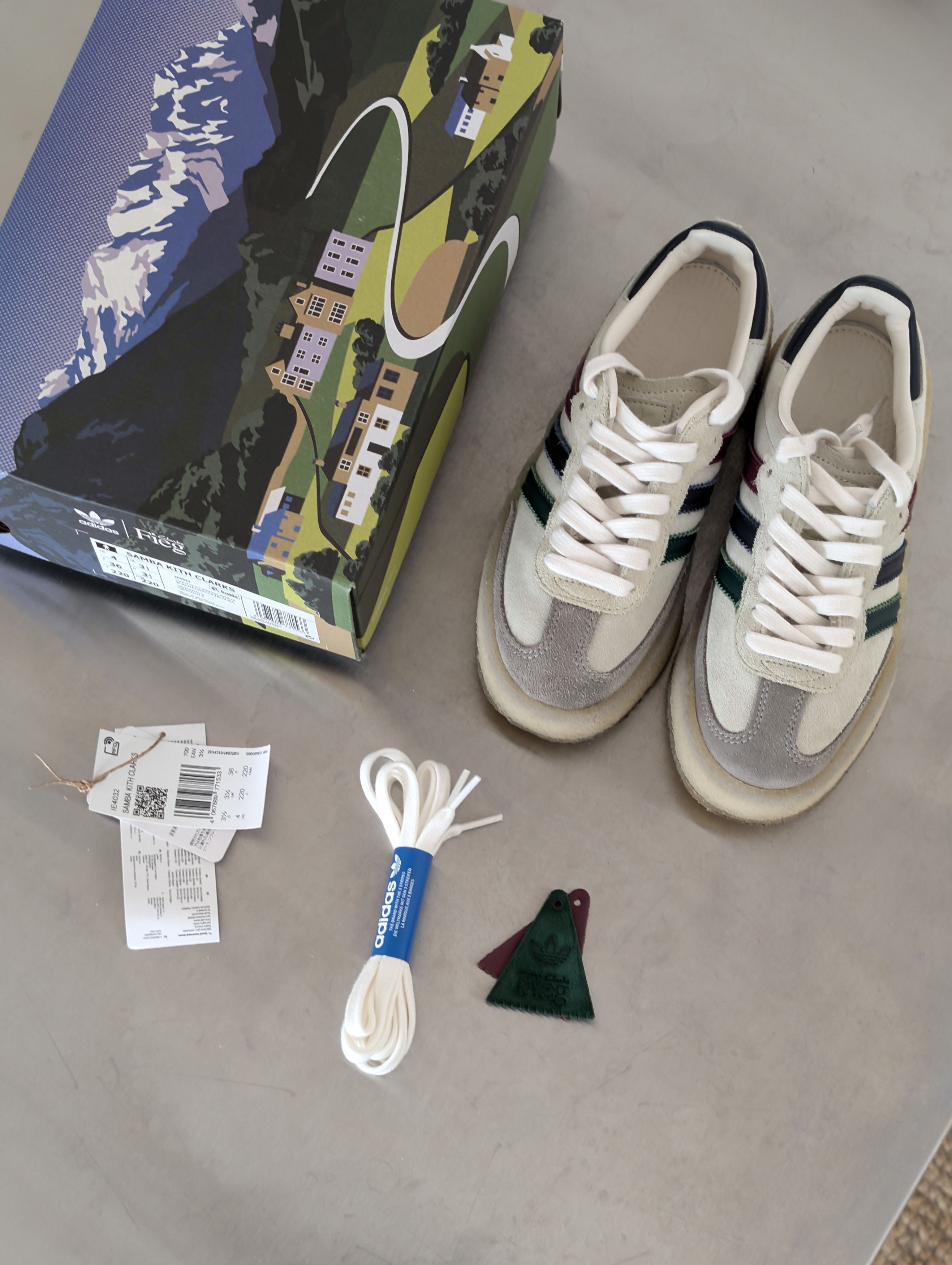 Adidas × Clarks × Ronnie Fieg adidas Clarks Ronnie Fieg Samba White Multi Size US 4 / IT 34 - 11 Thumbnail