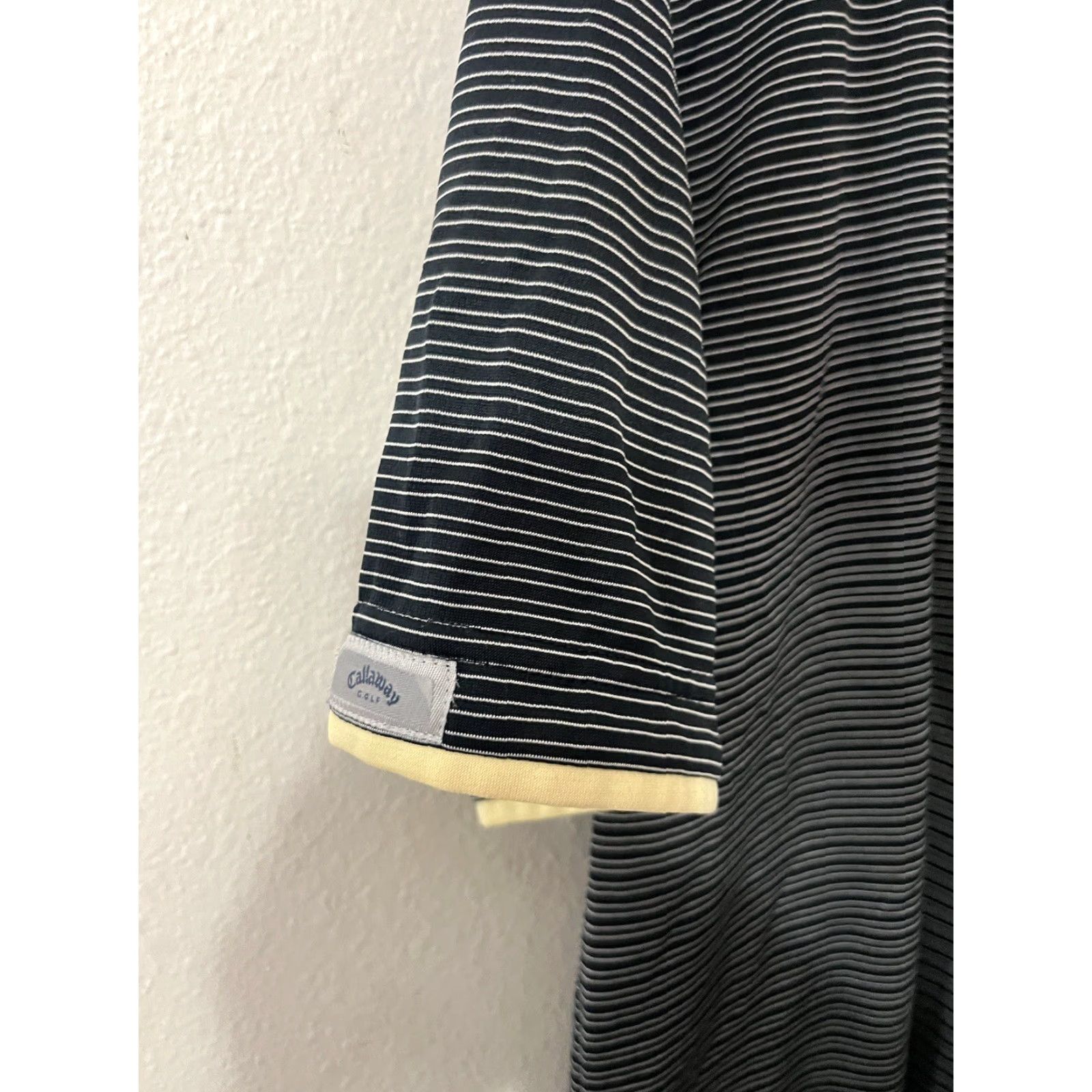 Callaway Callaway Polo Shirt Mens L Short Sleeve Black White Stripe C Tech Polo Shirt Size US L / EU 52-54 / 3 - 3 Thumbnail