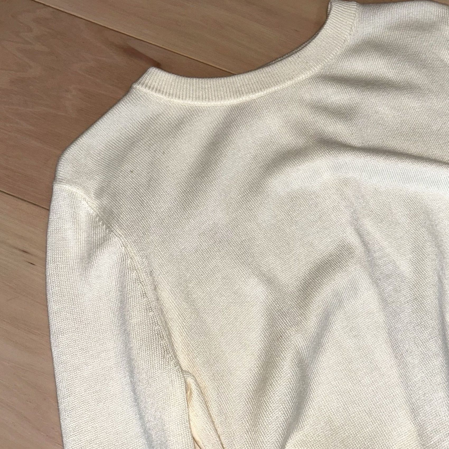 Lululemon Lululemon Still At Ease Ivory Pullover Open Back Sweater - Size Medium - Vintage Size M / US 6-8 / IT 42-44 - 3 Thumbnail