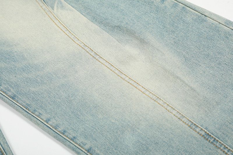 Jean American retro washed men's cleanfit distressed curved jeans Size US 32 / EU 48 - 5 Thumbnail