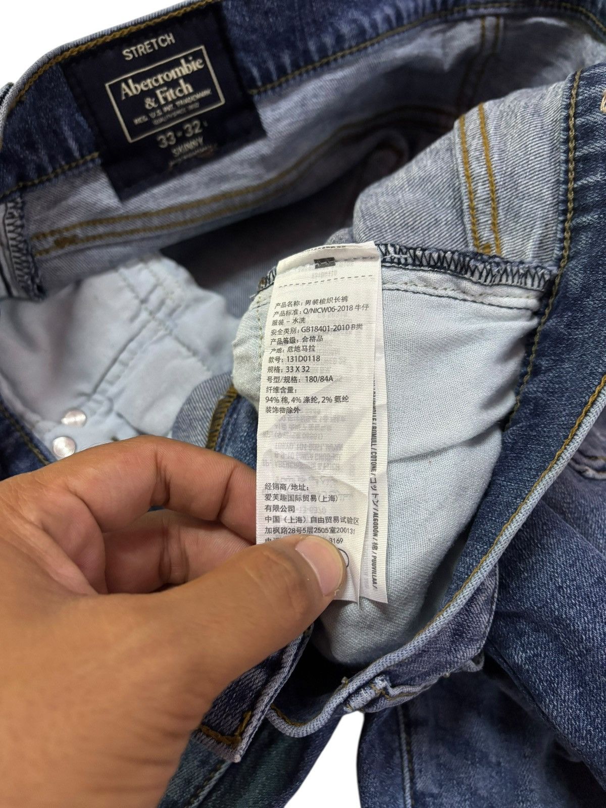 Abercrombie & Fitch Vtg Abercrombie & Fitch Distressed Patchwork Jeans Size US 34 / EU 50 - 7 Thumbnail