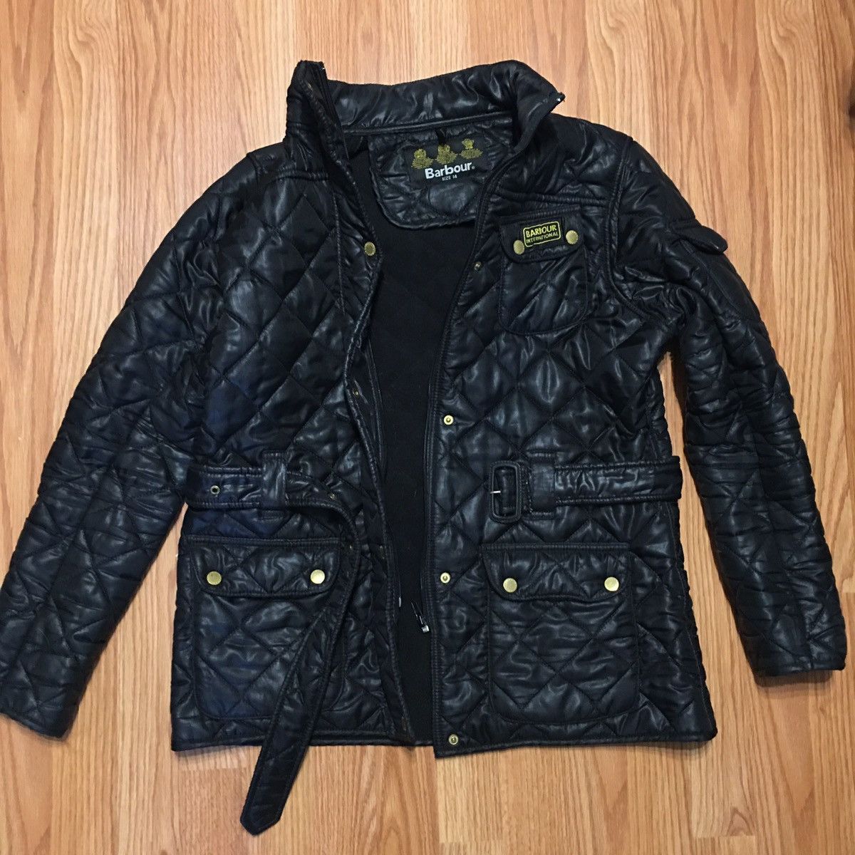 Barbour BARBOUR International Black Womens Jacket Coat UK 14 Size L / US 10 / IT 46 - 8 Thumbnail