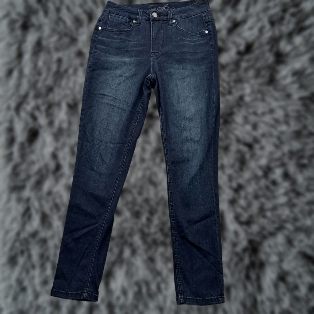 Vintage Diane Gilman Legging Jeans Womens 0 US 2 Denim Straight Black Dark Office Chic Streetwear 2010s Womens Size 25" / US 0 / IT 36 - 1 Thumbnail