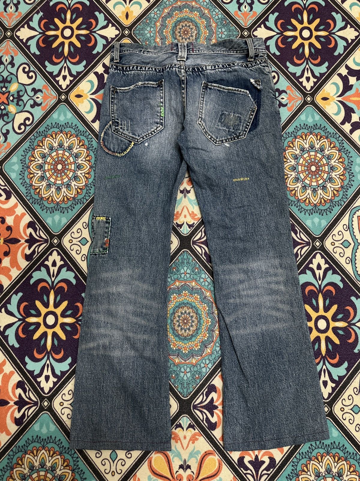 Other Japanese A'r Flare Recontructed Patchwork Flared Denim Size US 29 - 8 Thumbnail