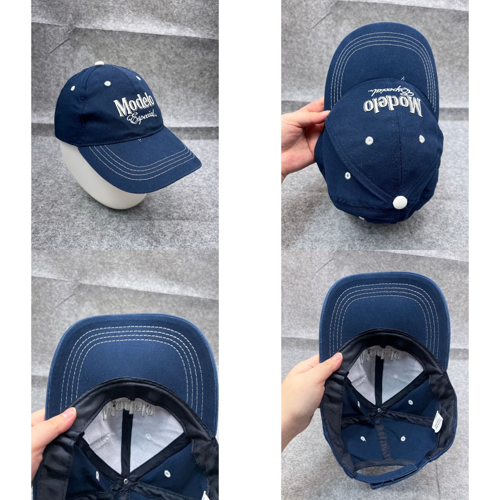 Vintage BDA Hat Cap Baseball Cap One Size Adult Blue 100% Cotton Twill Beer Lightweight Adjustable Mens Size ONE SIZE - 8 Thumbnail