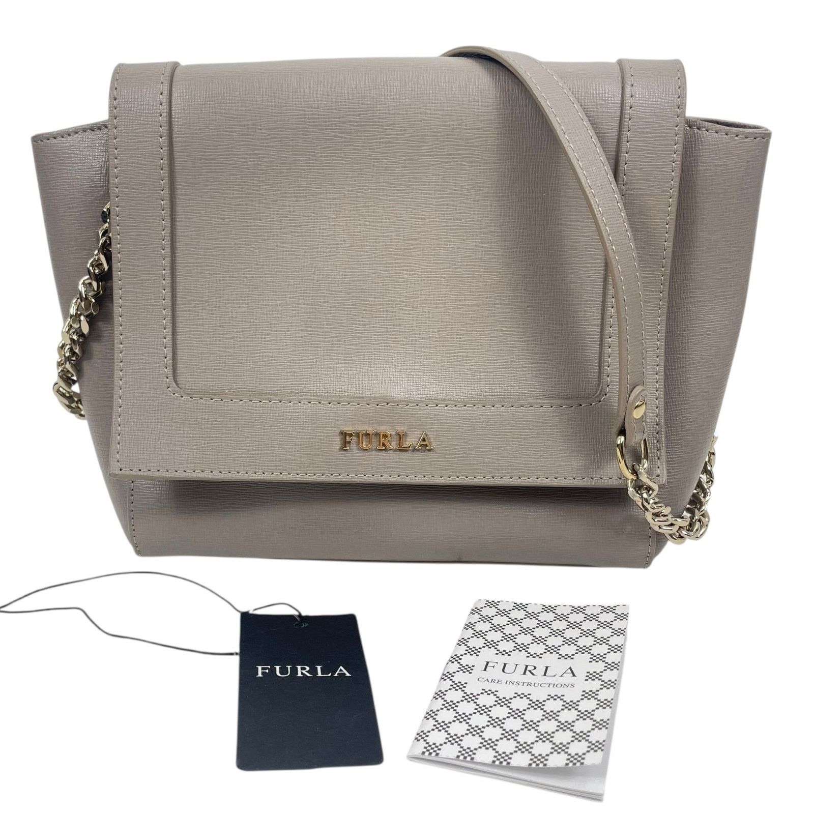 Furla Furla Ginevra Leather Mini Crossbody Bag Sabbia Beige Gray Size ONE SIZE - 2 Thumbnail