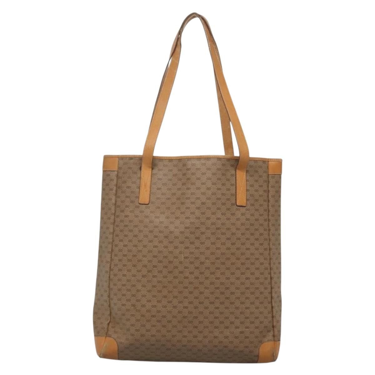 Gucci GUCCI Micro GG Canvas Tote Bag Pvc Beige Gold 002 123 002 Size ONE SIZE - 3 Thumbnail