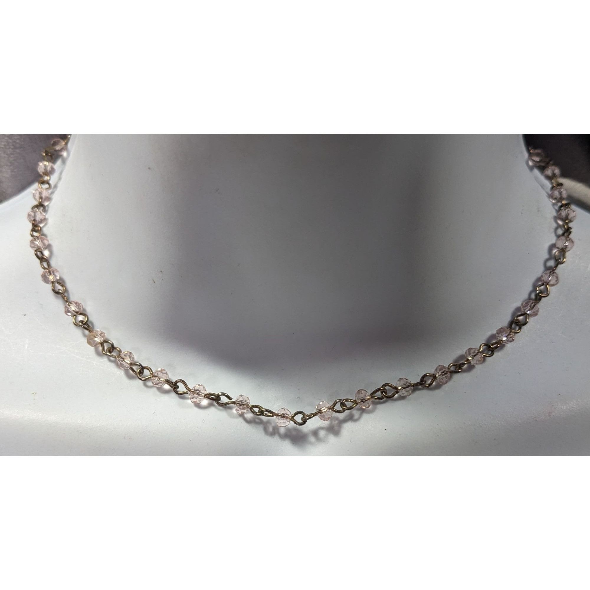 Other Minimalist Pink Glass Beaded Chain Necklace Size ONE SIZE - 6 Thumbnail