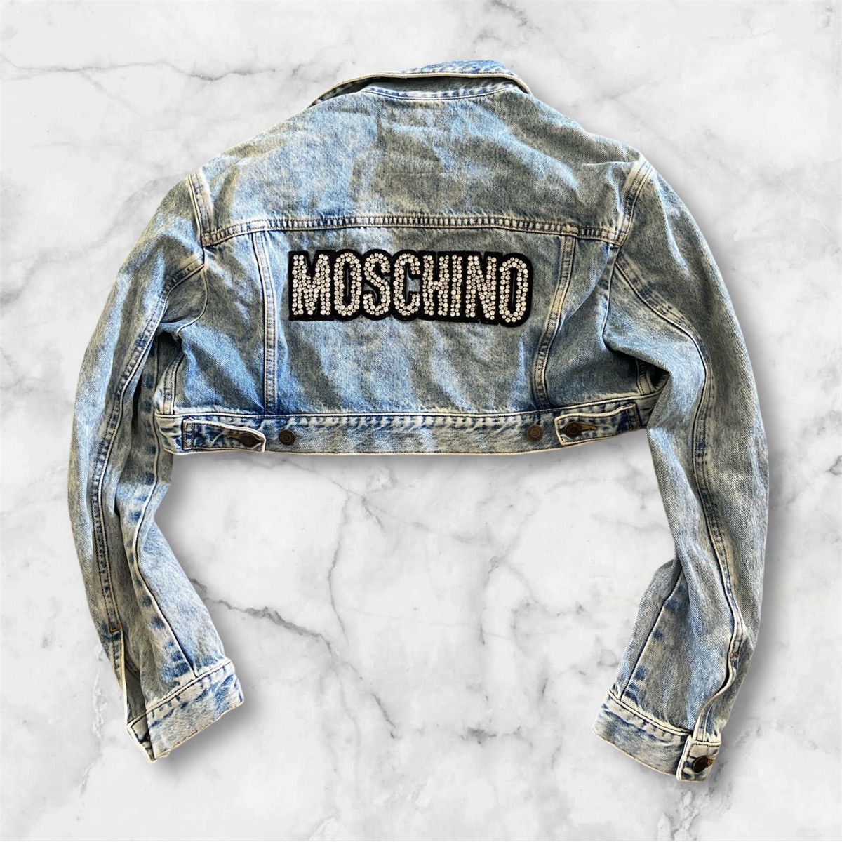 Moschino denim jacket h&m hotsell