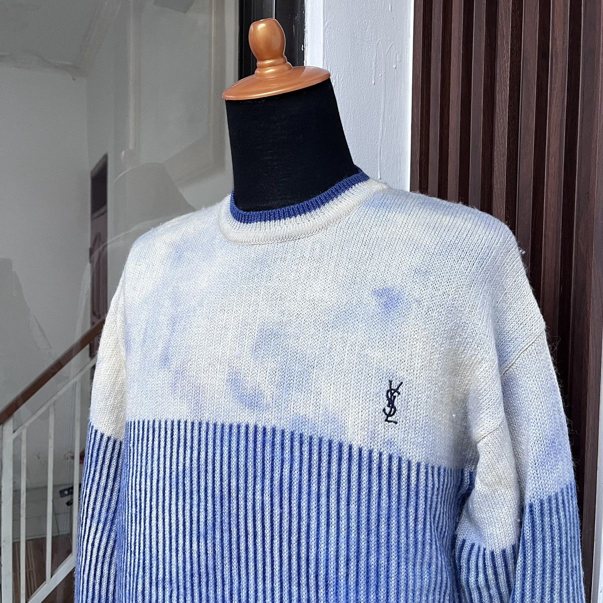 Yves Saint Laurent 💸Binding💸 Knitwear Yves Saint Laurent Pour Homme 100% Wool Size US L / EU 52-54 / 3 - 3 Thumbnail