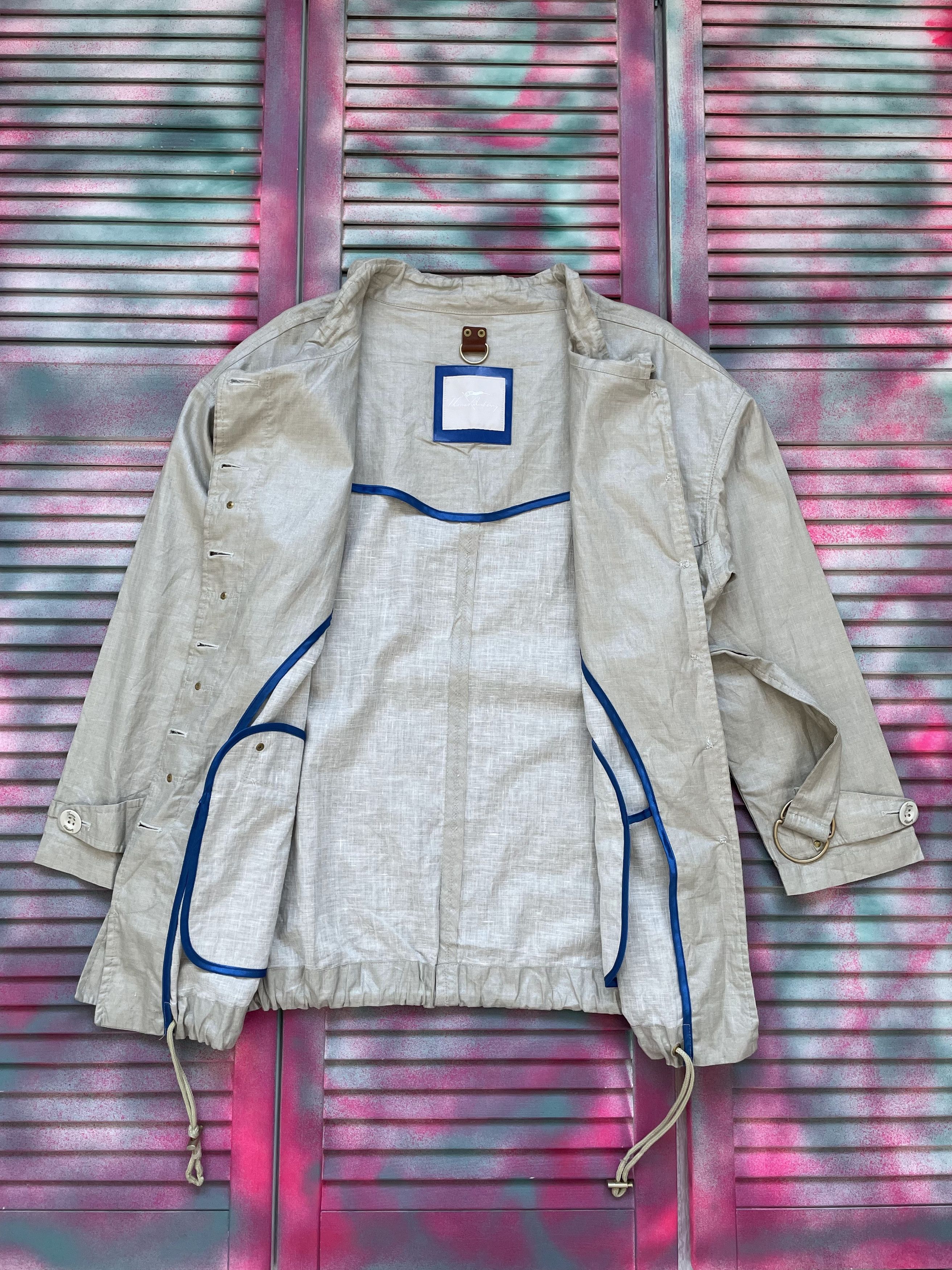 Burberry Luxury Thomas Burberry Linen Trench Coat Jacket Size M / US 6-8 / IT 42-44 - 7 Thumbnail